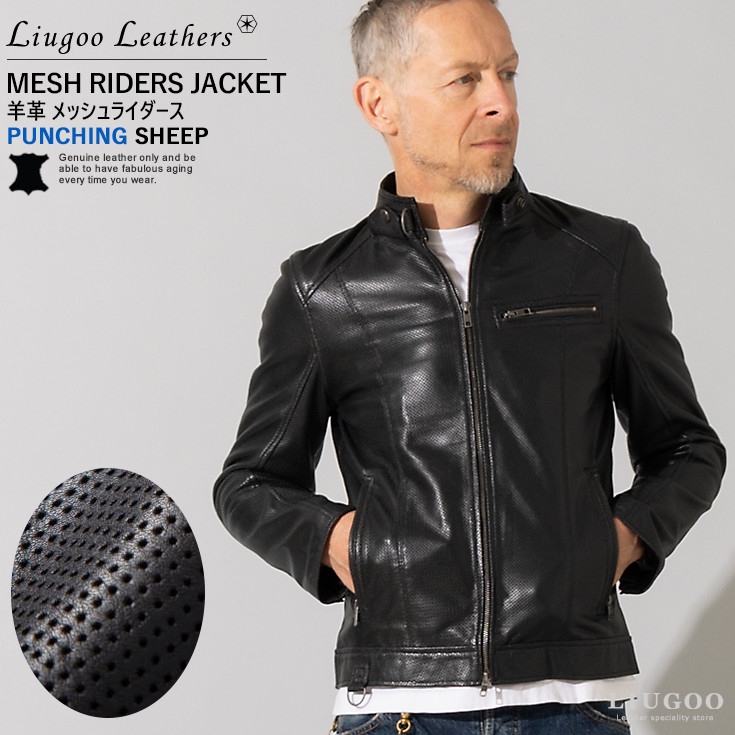 豊富な好評LIUGOO LEATHERS レザージャケット 革ジャン Mサイズ