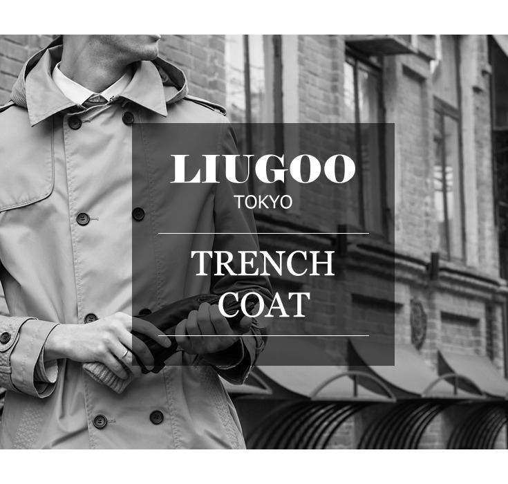 LIUGOO 本革 レザーロングトレンチコート メンズ リューグー COT04A レザージャケット ビジネスコート レザージャケット・革ジャンの通販  リューグー