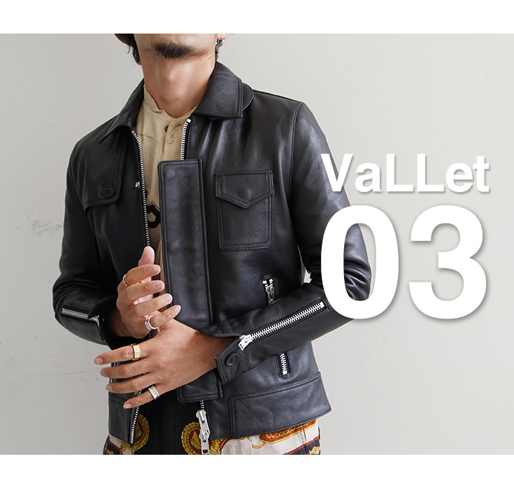【土日限定-10%】VaLLet 本革 レザージャケット　メンズ ヴァレットシルク100％